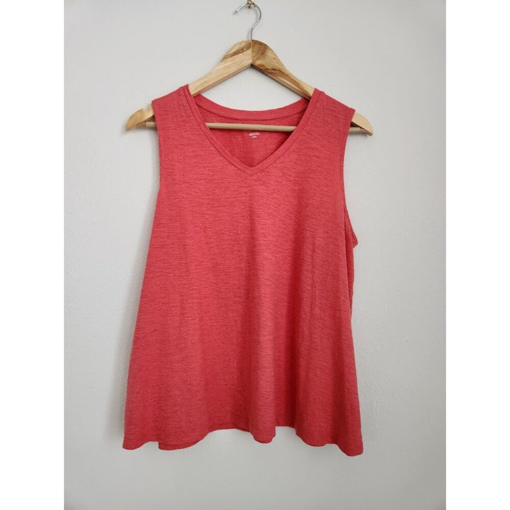 Eileen Fisher Sleeveless V-Neck Hemp Cotton Tank Top | Size M